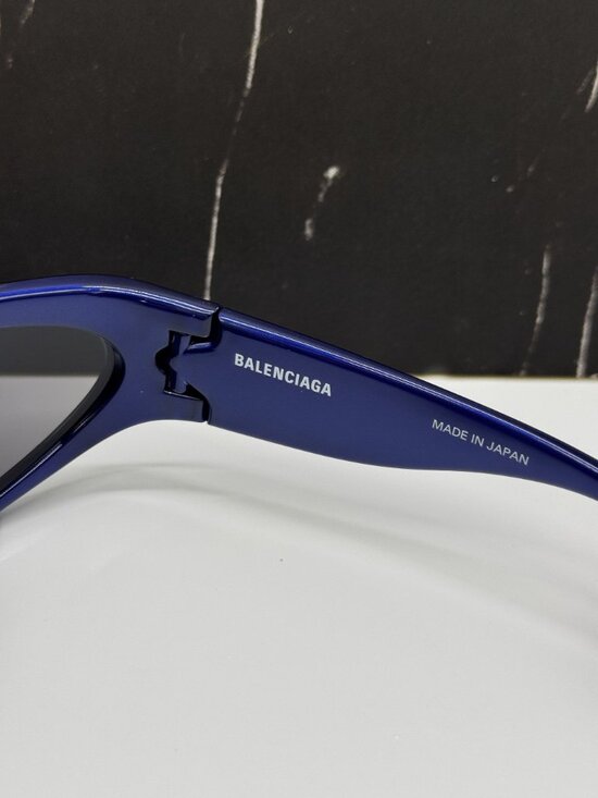 NEW BALENCIAGA BB0157S 009 BLUE UNISEX SUNGLASSES BALENCIAGA EYEWEAR main image 8